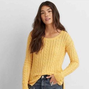 American Eagle Sedona Cable Knit Side Zip Sweater